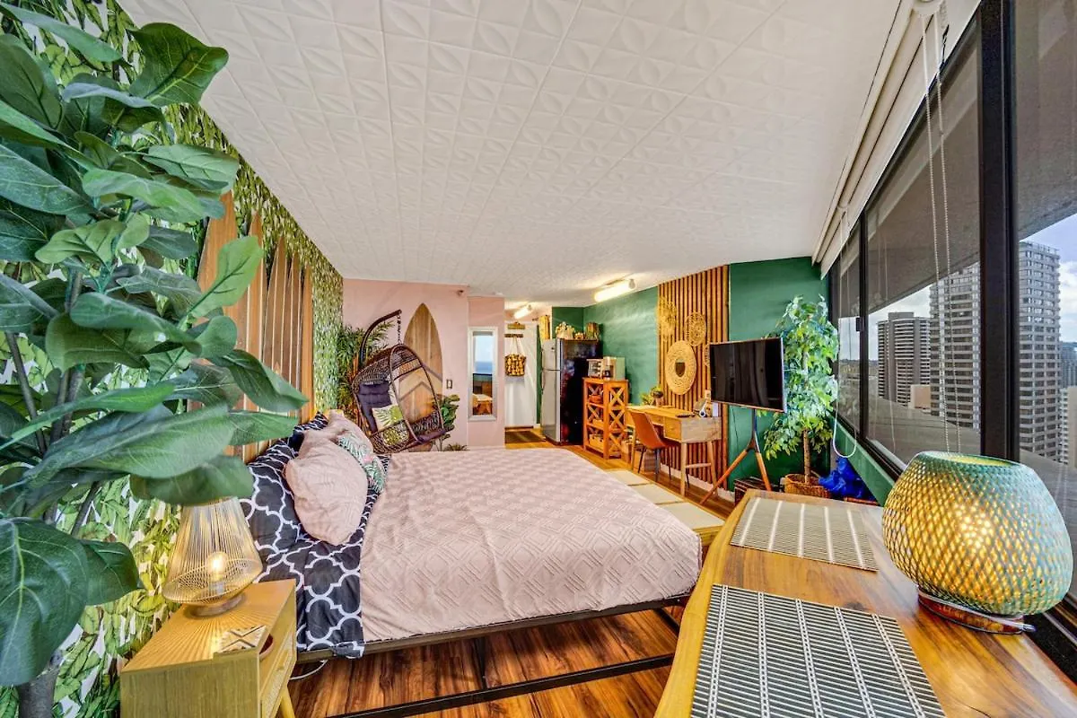 Ocean View Prime Location Surfer Studio With Parking 호놀룰루