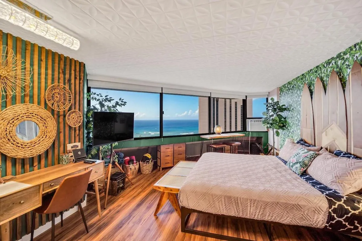 Ocean View Prime Location Surfer Studio With Parking 호놀룰루 0*,